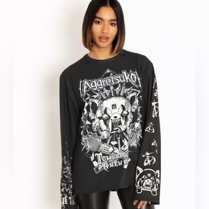 AGGRETSUKO LONG SLEEVE BLACKMILK L LIMITED SANRIO COLLAB